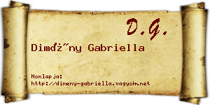 Dimény Gabriella névjegykártya