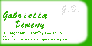 gabriella dimeny business card